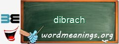 WordMeaning blackboard for dibrach